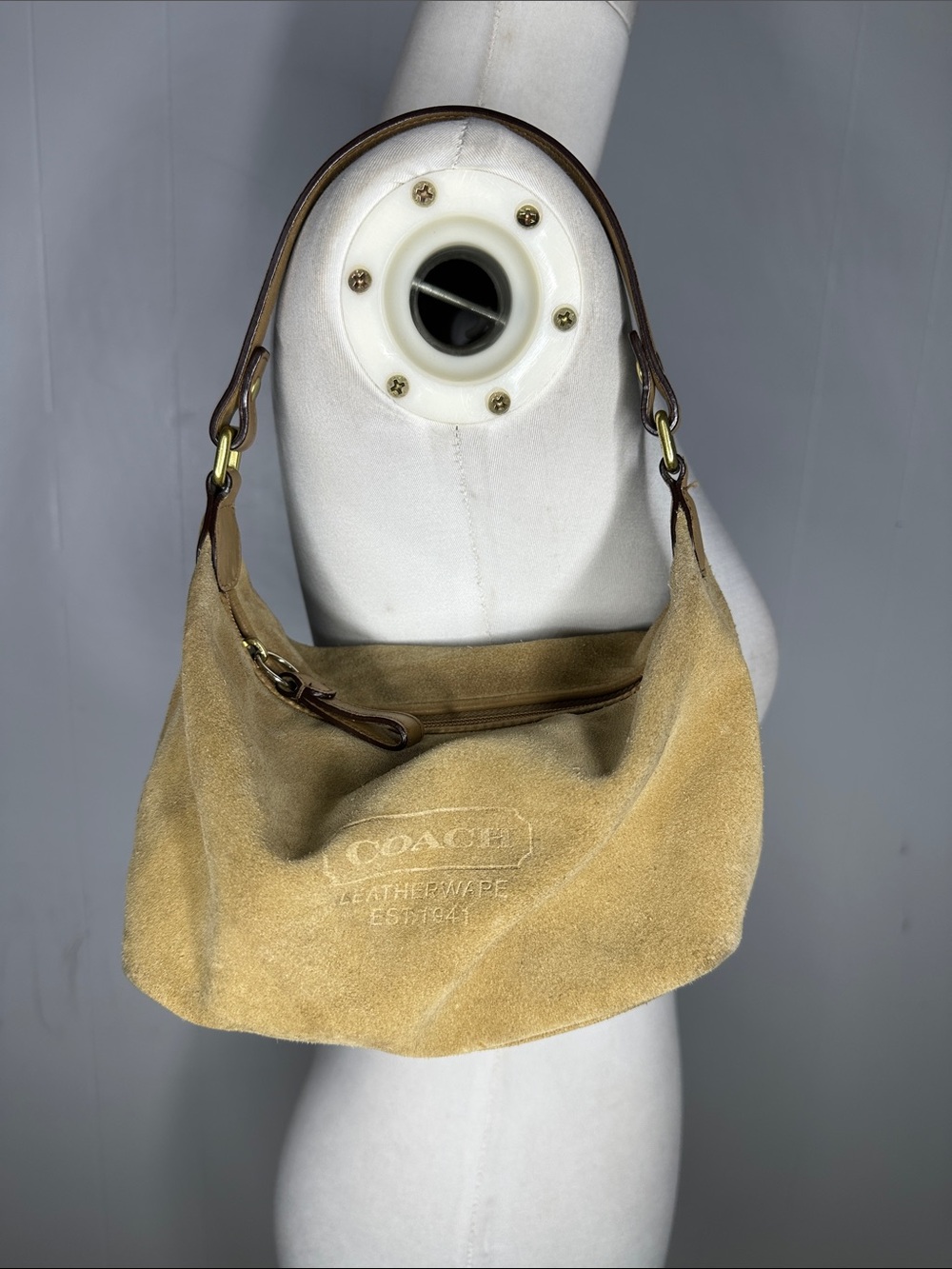 Vintage Coach Genuine Suede Leatherware 90s Mini Bag